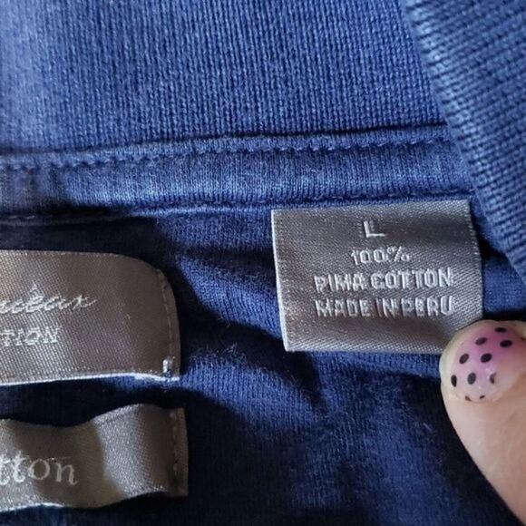 Daniel Cremieux Signature Pima Cotton Stripe Short Sleeve Polo Shirt Large L - Picture 3 of 5